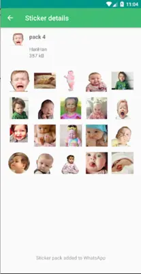 Cute babies stickers android App screenshot 0