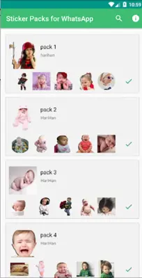 Cute babies stickers android App screenshot 3